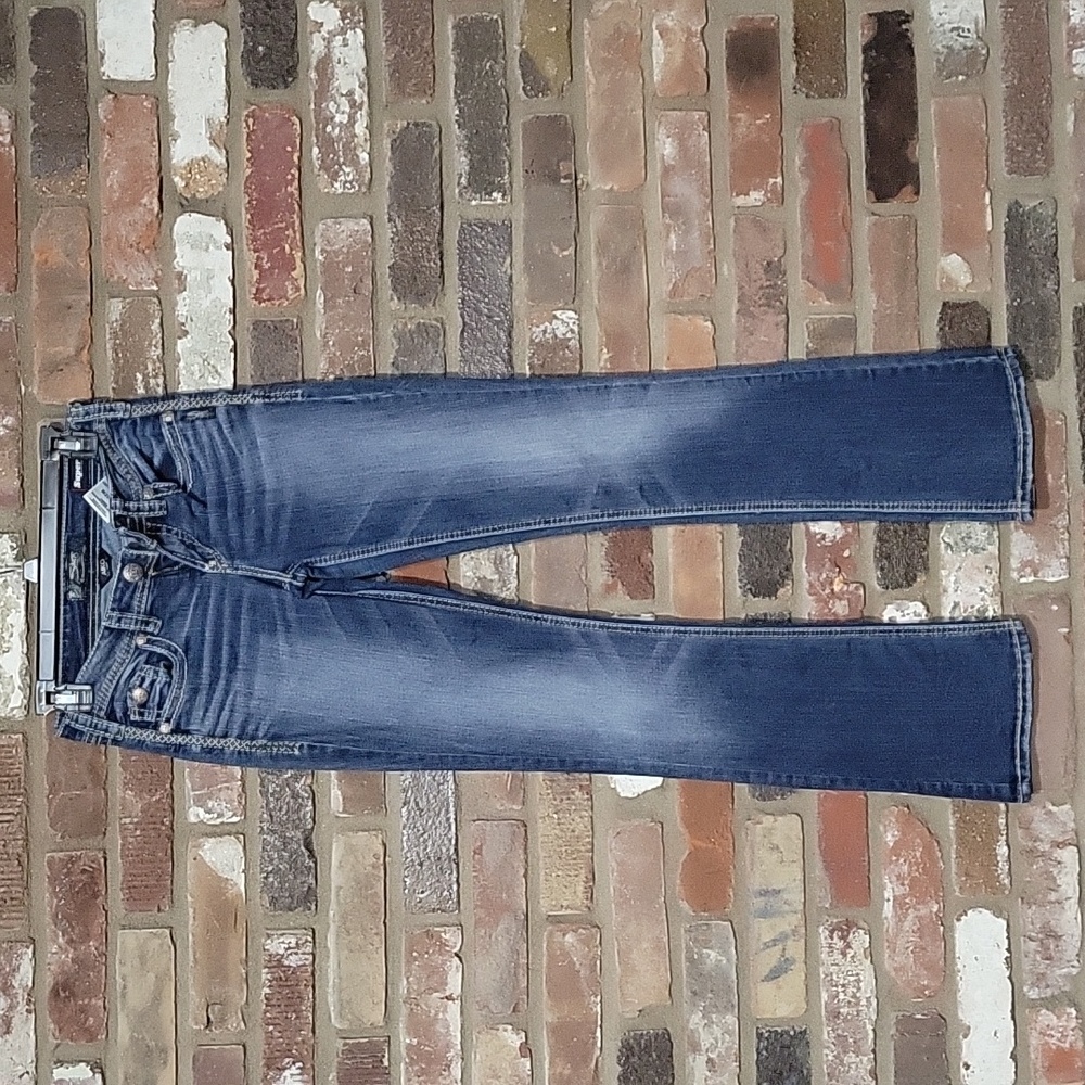 Silver Aiko Mid Boot Jeans Super Stretch